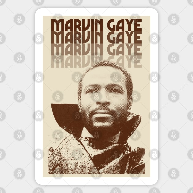 Marvin Gaye Retro Iconic Design Magnet by DankFutura